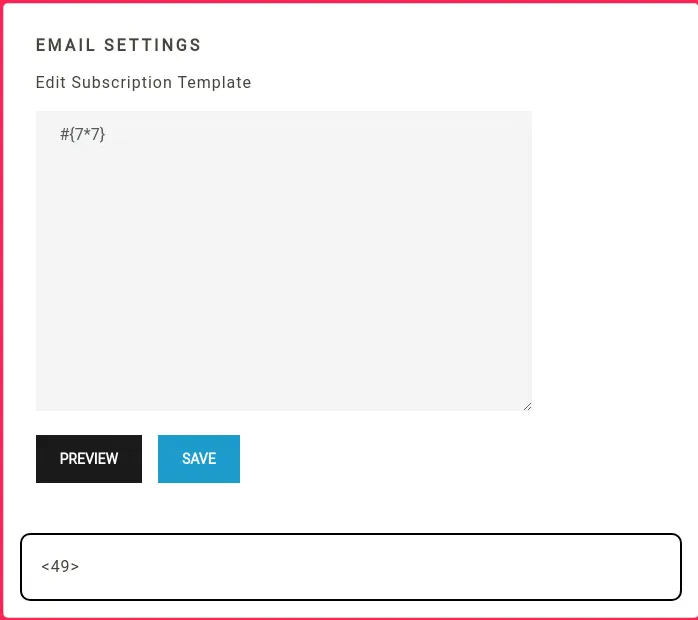 A screenshot that shows the execution of pug ssti