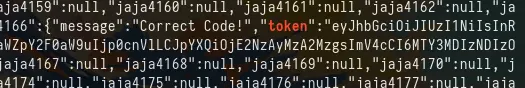 A screenshot that shows that we got a valid token