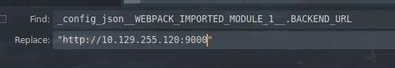 A screenshot of replacing strings with vscode